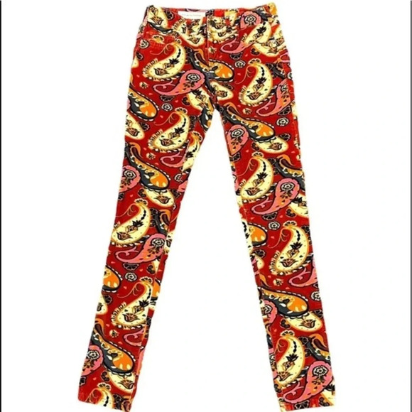 Anthropologie Denim - Anthropologie Pilcro And The Letterpress Serif Paisley Corduroy Pants 27 US 4
